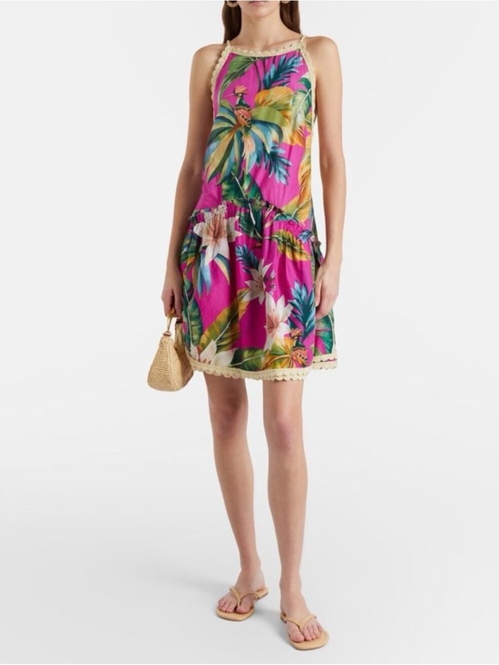 FARM Rio Dresses & Skirts - NWT Farm Rio Tropicana Backless Tropical Print Mini Dress - size Medium - $198
